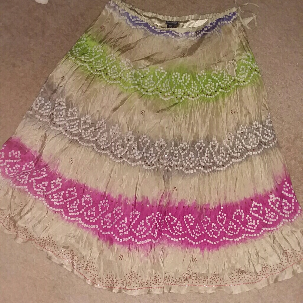 Beautiful Silk embellished maxi skirt